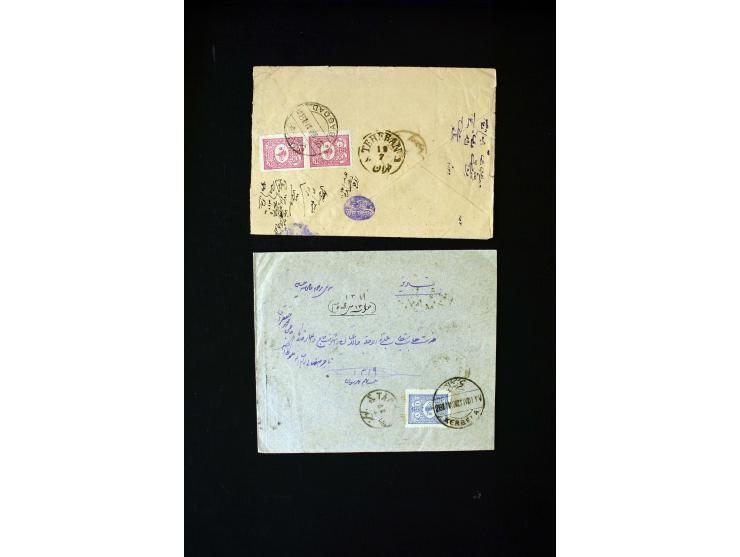 IRAK: 1876/1914, etwa 90 Briefe aus Bagdad, Kerbela und Nedjef Echref nach Persien, dabei Zensur und diverse Portostufen