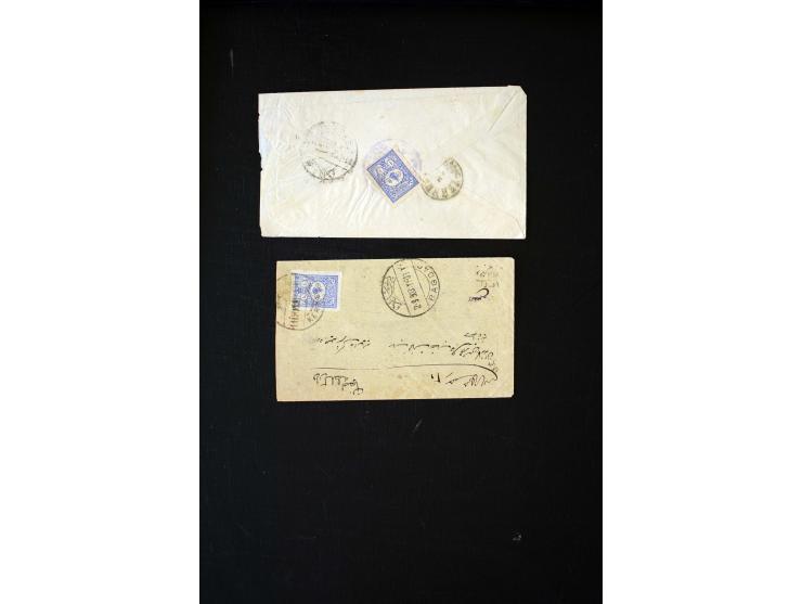 IRAK: 1876/1914, etwa 90 Briefe aus Bagdad, Kerbela und Nedjef Echref nach Persien, dabei Zensur und diverse Portostufen