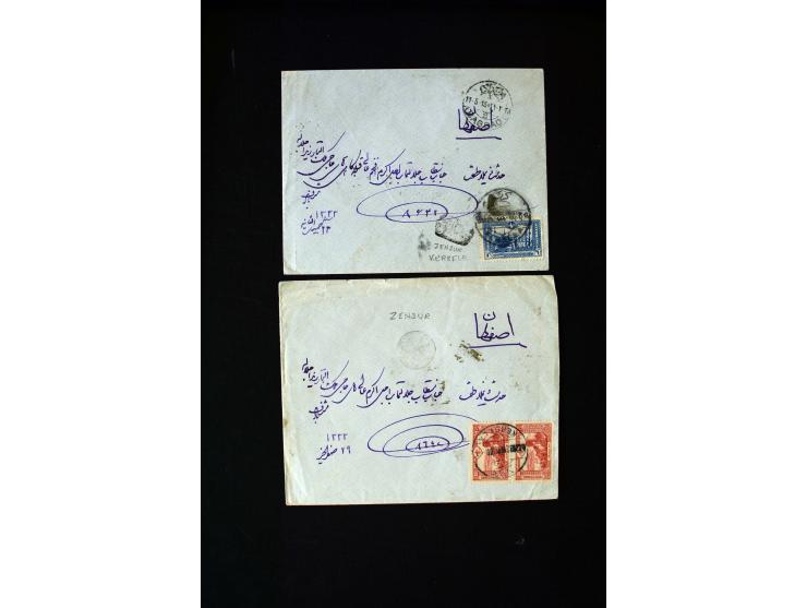 IRAK: 1876/1914, etwa 90 Briefe aus Bagdad, Kerbela und Nedjef Echref nach Persien, dabei Zensur und diverse Portostufen
