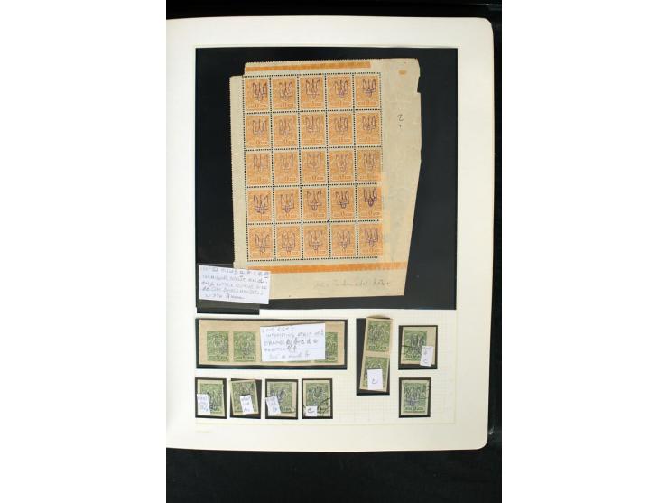 11918/23, ungebrauchte und gestempelte Sammlung mit etlichen hundert Marken mit Trident-Aufdrucken, nach Orten und Auflagen t