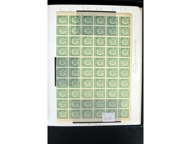 11918/23, ungebrauchte und gestempelte Sammlung mit etlichen hundert Marken mit Trident-Aufdrucken, nach Orten und Auflagen t