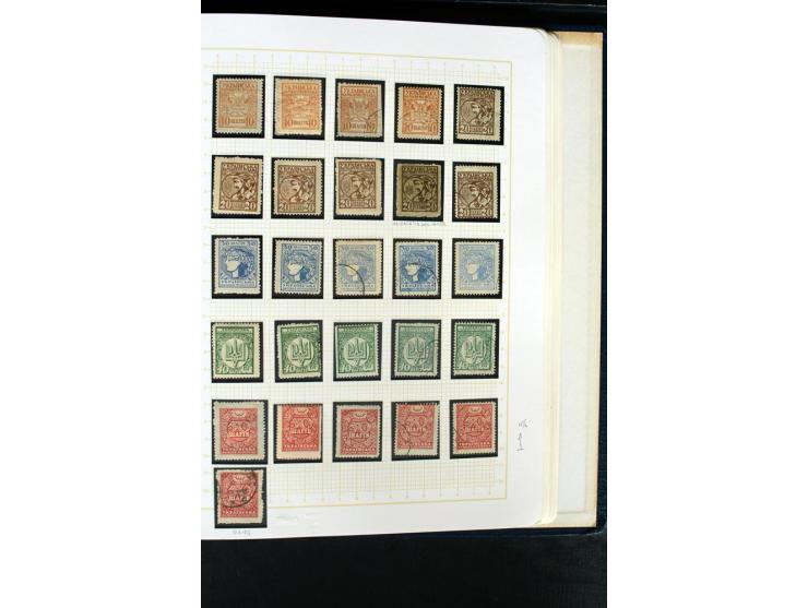 11918/23, ungebrauchte und gestempelte Sammlung mit etlichen hundert Marken mit Trident-Aufdrucken, nach Orten und Auflagen t