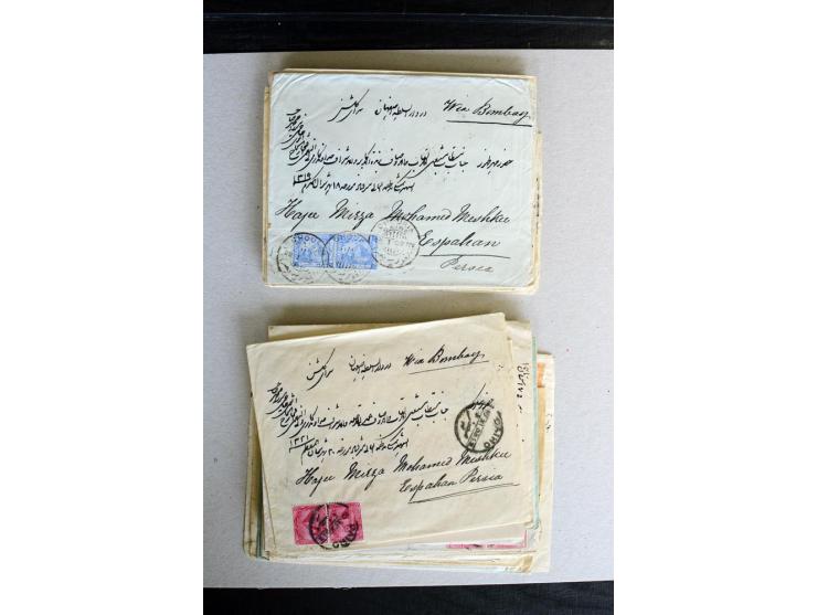 1888/1903, etwa 95 Briefe nach Persien, dabei viele R-Briefe, 2 Briefe mit L1 bzw. hs. "OBESSARENKO", etc.
