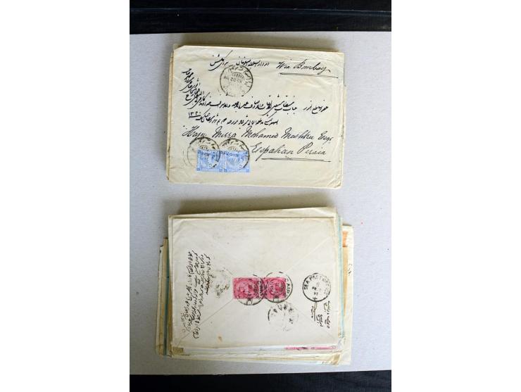 1888/1903, etwa 95 Briefe nach Persien, dabei viele R-Briefe, 2 Briefe mit L1 bzw. hs. "OBESSARENKO", etc.