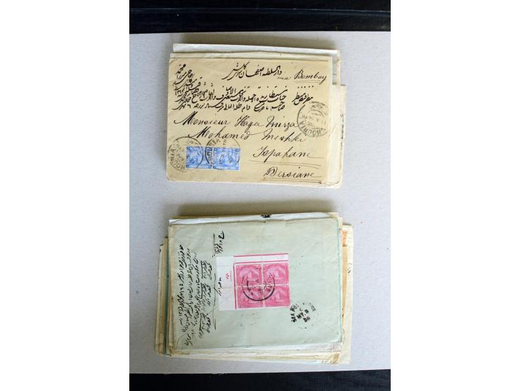 1888/1903, etwa 95 Briefe nach Persien, dabei viele R-Briefe, 2 Briefe mit L1 bzw. hs. "OBESSARENKO", etc.