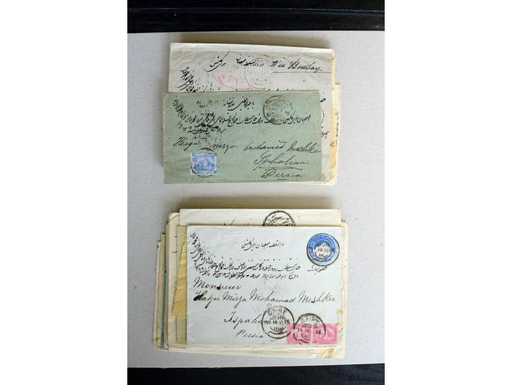 1888/1903, etwa 95 Briefe nach Persien, dabei viele R-Briefe, 2 Briefe mit L1 bzw. hs. "OBESSARENKO", etc.