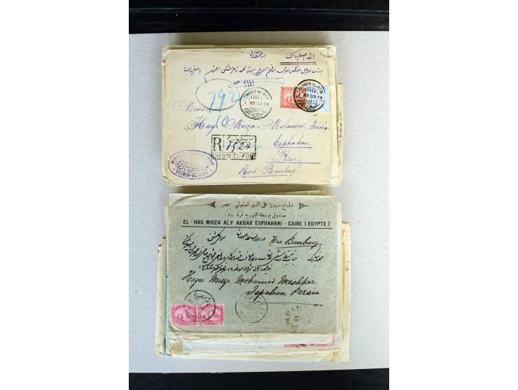 1888/1903, etwa 95 Briefe nach Persien, dabei viele R-Briefe, 2 Briefe mit L1 bzw. hs. "OBESSARENKO", etc.