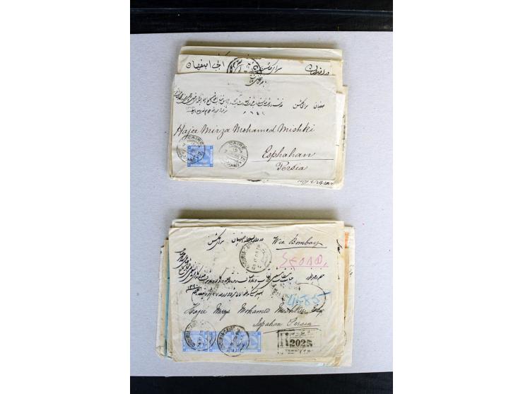 1888/1903, etwa 95 Briefe nach Persien, dabei viele R-Briefe, 2 Briefe mit L1 bzw. hs. "OBESSARENKO", etc.