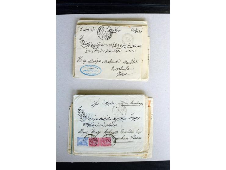 1888/1903, etwa 95 Briefe nach Persien, dabei viele R-Briefe, 2 Briefe mit L1 bzw. hs. "OBESSARENKO", etc.