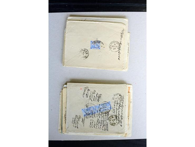1888/1903, etwa 95 Briefe nach Persien, dabei viele R-Briefe, 2 Briefe mit L1 bzw. hs. "OBESSARENKO", etc.