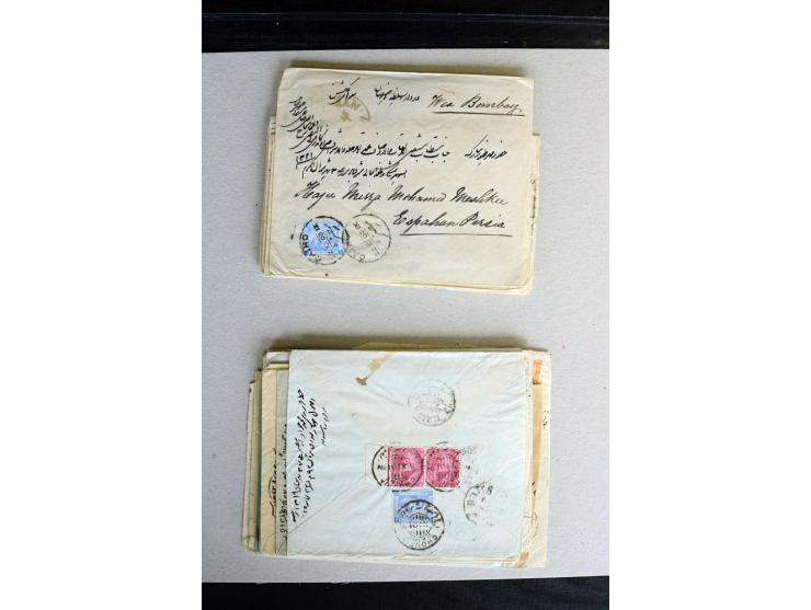 1888/1903, etwa 95 Briefe nach Persien, dabei viele R-Briefe, 2 Briefe mit L1 bzw. hs. "OBESSARENKO", etc.
