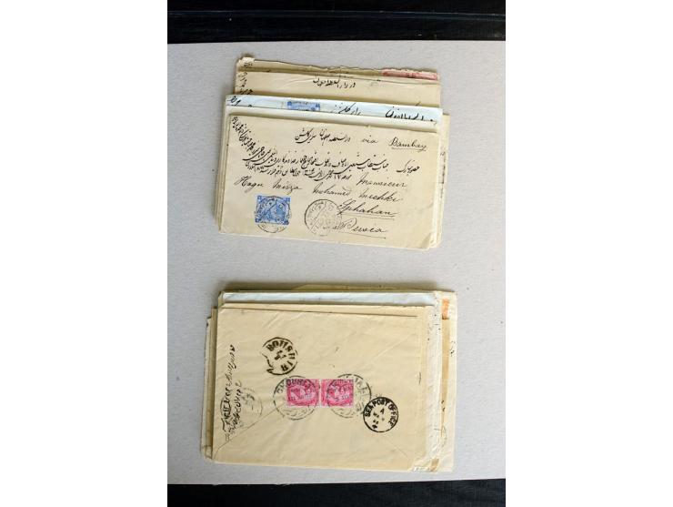 1888/1903, etwa 95 Briefe nach Persien, dabei viele R-Briefe, 2 Briefe mit L1 bzw. hs. "OBESSARENKO", etc.