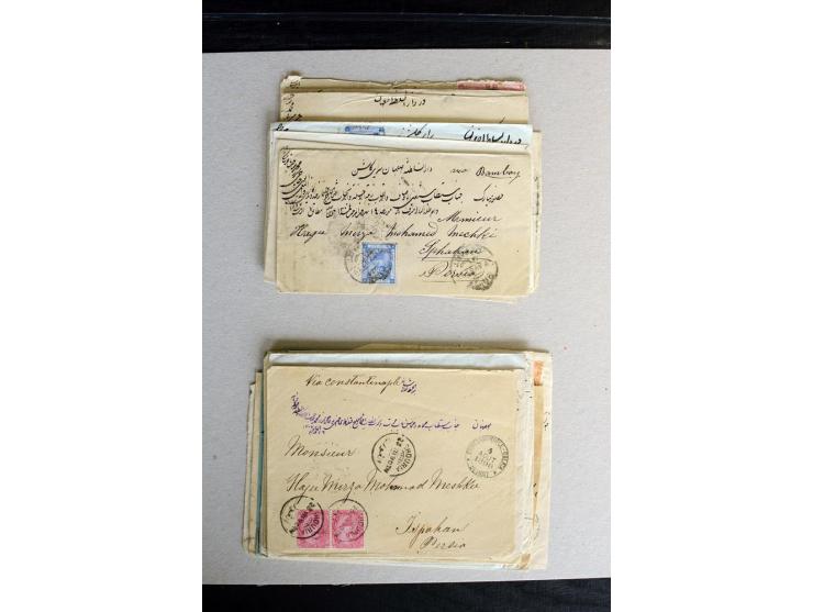 1888/1903, etwa 95 Briefe nach Persien, dabei viele R-Briefe, 2 Briefe mit L1 bzw. hs. "OBESSARENKO", etc.