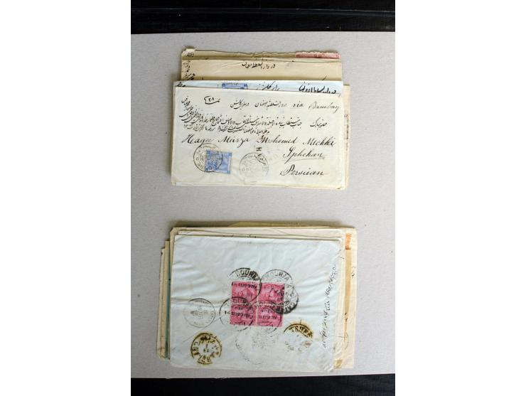 1888/1903, etwa 95 Briefe nach Persien, dabei viele R-Briefe, 2 Briefe mit L1 bzw. hs. "OBESSARENKO", etc.