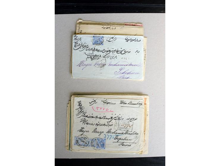 1888/1903, etwa 95 Briefe nach Persien, dabei viele R-Briefe, 2 Briefe mit L1 bzw. hs. "OBESSARENKO", etc.
