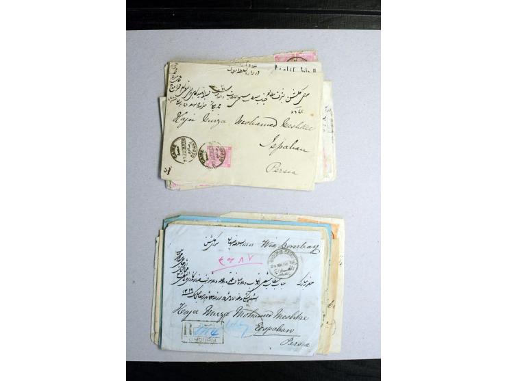 1888/1903, etwa 95 Briefe nach Persien, dabei viele R-Briefe, 2 Briefe mit L1 bzw. hs. "OBESSARENKO", etc.