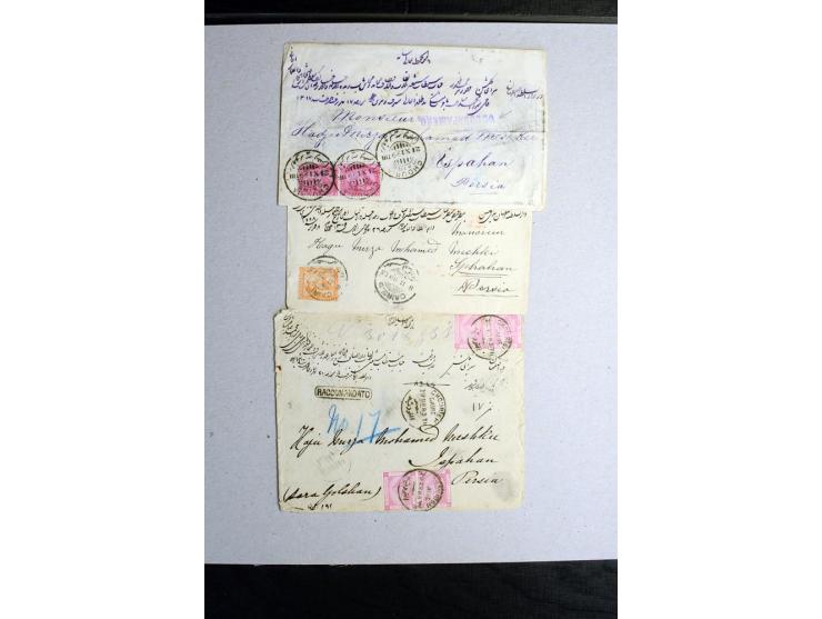 1888/1903, etwa 95 Briefe nach Persien, dabei viele R-Briefe, 2 Briefe mit L1 bzw. hs. "OBESSARENKO", etc.