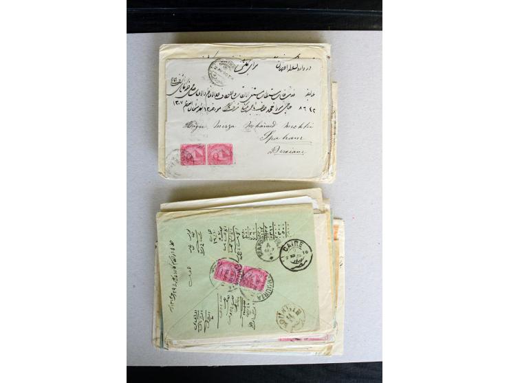 1888/1903, etwa 95 Briefe nach Persien, dabei viele R-Briefe, 2 Briefe mit L1 bzw. hs. "OBESSARENKO", etc.