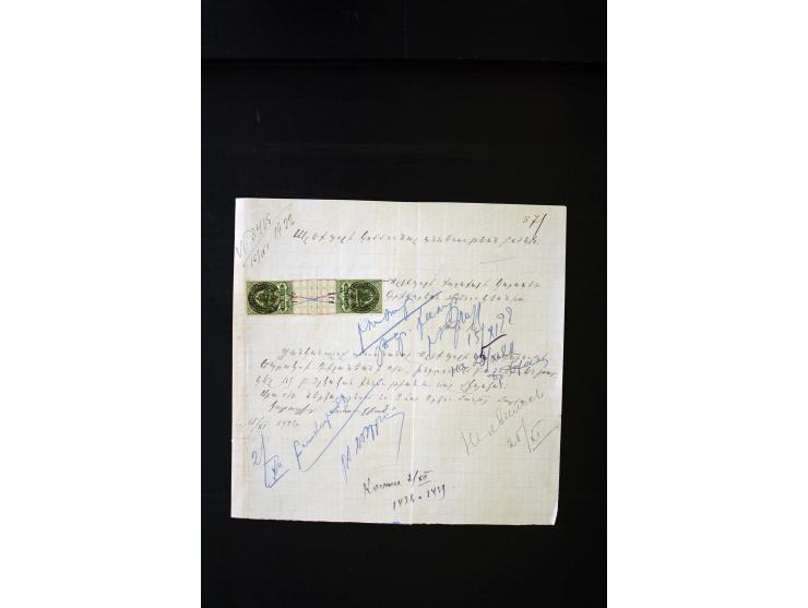 1870s/1923 (ca.), The Dr R J Ceresa Exhibit collection of Armenian Fiscal stamps and documents, comprising over 30 documents 