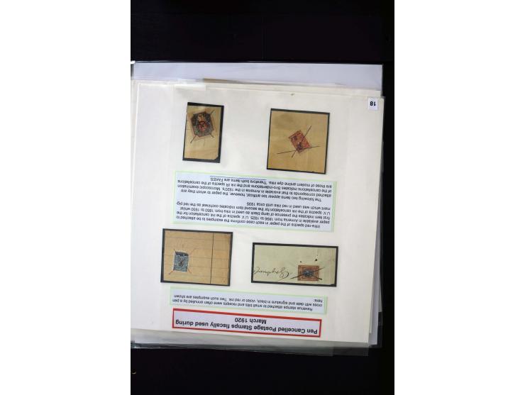 1870s/1923 (ca.), The Dr R J Ceresa Exhibit collection of Armenian Fiscal stamps and documents, comprising over 30 documents 