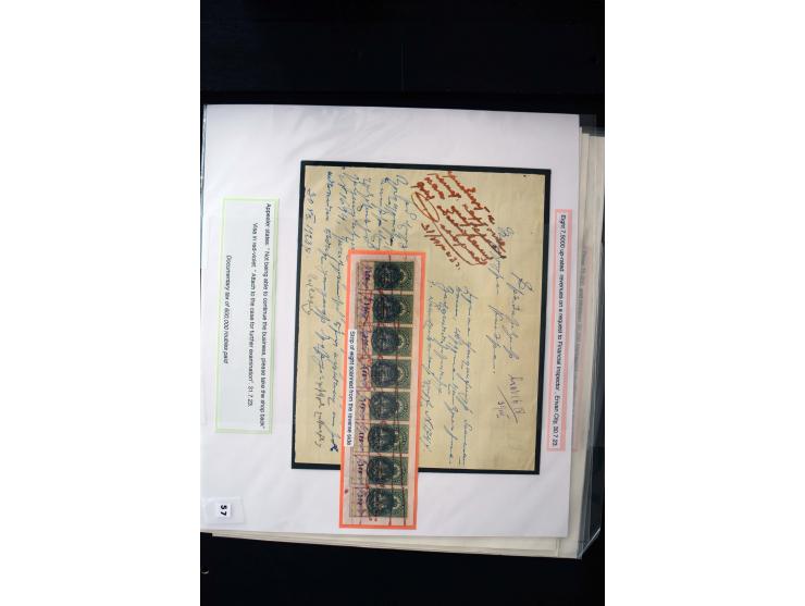 1870s/1923 (ca.), The Dr R J Ceresa Exhibit collection of Armenian Fiscal stamps and documents, comprising over 30 documents 