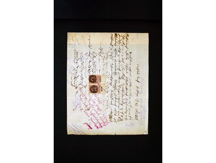1870s/1923 (ca.), The Dr R J Ceresa Exhibit collection of Armenian Fiscal stamps and documents, comprising over 30 documents 