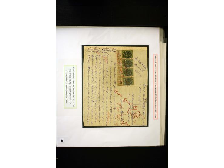 1870s/1923 (ca.), The Dr R J Ceresa Exhibit collection of Armenian Fiscal stamps and documents, comprising over 30 documents 