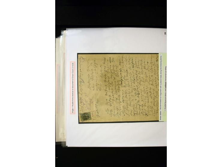 1870s/1923 (ca.), The Dr R J Ceresa Exhibit collection of Armenian Fiscal stamps and documents, comprising over 30 documents 