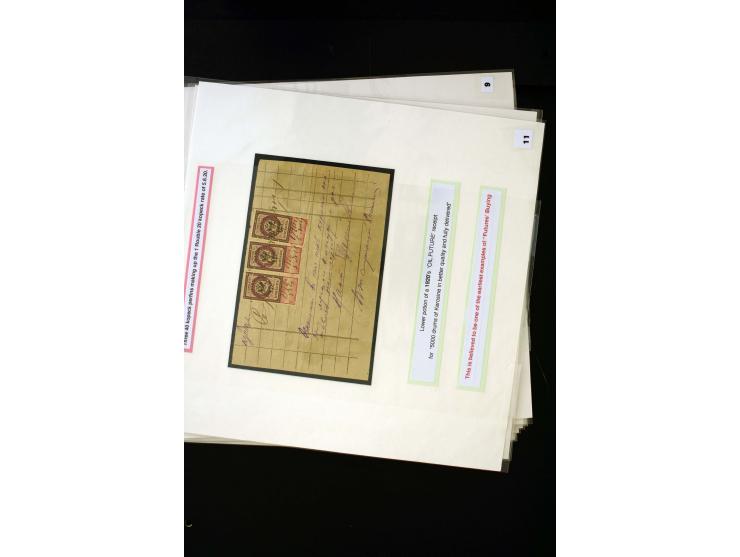 1870s/1923 (ca.), The Dr R J Ceresa Exhibit collection of Armenian Fiscal stamps and documents, comprising over 30 documents 