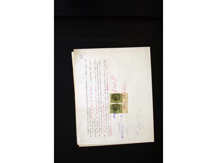 1870s/1923 (ca.), The Dr R J Ceresa Exhibit collection of Armenian Fiscal stamps and documents, comprising over 30 documents 