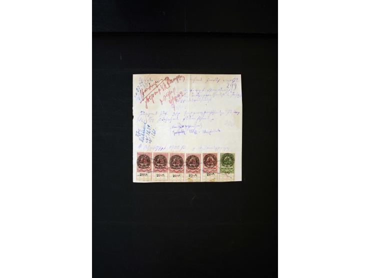 1870s/1923 (ca.), The Dr R J Ceresa Exhibit collection of Armenian Fiscal stamps and documents, comprising over 30 documents 