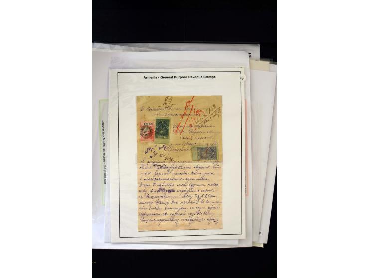1870s/1923 (ca.), The Dr R J Ceresa Exhibit collection of Armenian Fiscal stamps and documents, comprising over 30 documents 