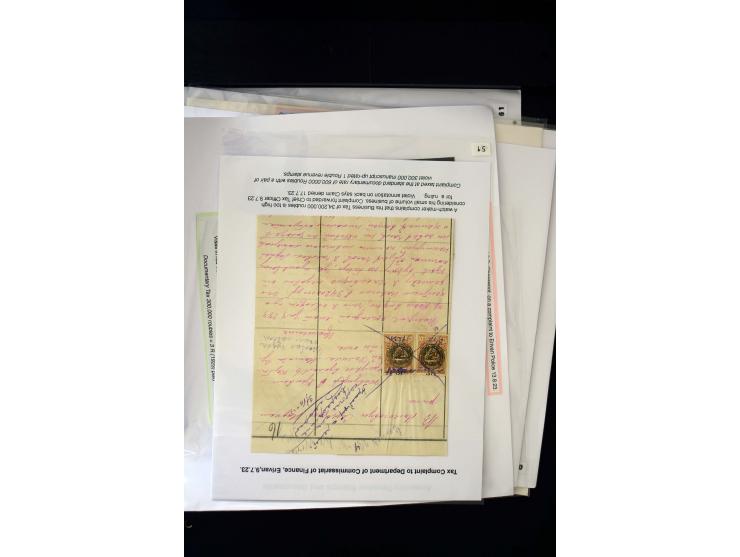 1870s/1923 (ca.), The Dr R J Ceresa Exhibit collection of Armenian Fiscal stamps and documents, comprising over 30 documents 