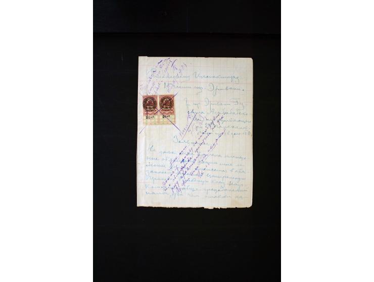1870s/1923 (ca.), The Dr R J Ceresa Exhibit collection of Armenian Fiscal stamps and documents, comprising over 30 documents 