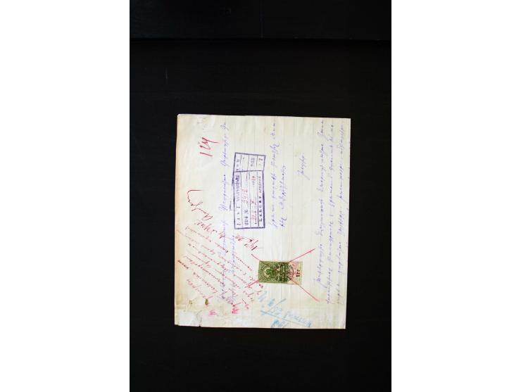 1870s/1923 (ca.), The Dr R J Ceresa Exhibit collection of Armenian Fiscal stamps and documents, comprising over 30 documents 