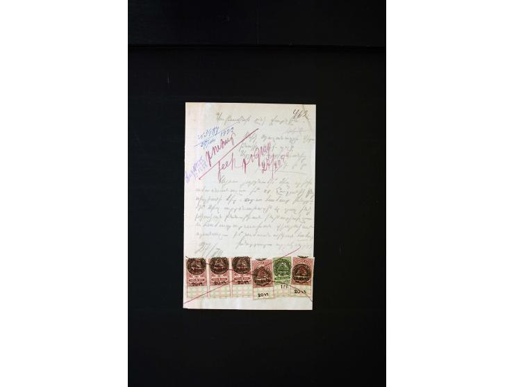 1870s/1923 (ca.), The Dr R J Ceresa Exhibit collection of Armenian Fiscal stamps and documents, comprising over 30 documents 