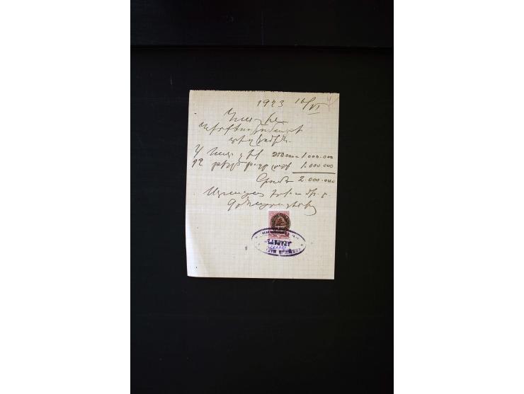 1870s/1923 (ca.), The Dr R J Ceresa Exhibit collection of Armenian Fiscal stamps and documents, comprising over 30 documents 