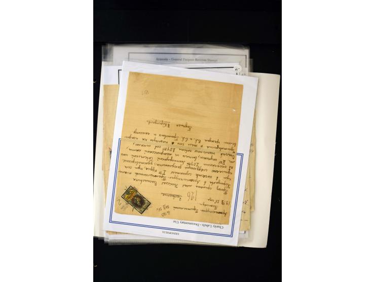 1923/41, The Dr R J Ceresa Exhibit collection of Armenian fiscal stamps and documents, comprising over 60 documents with 1923