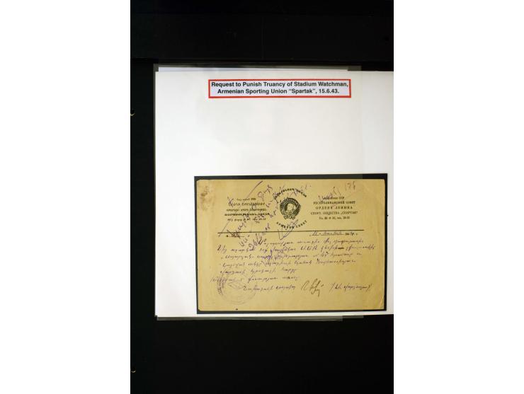 1923/41, The Dr R J Ceresa Exhibit collection of Armenian fiscal stamps and documents, comprising over 60 documents with 1923