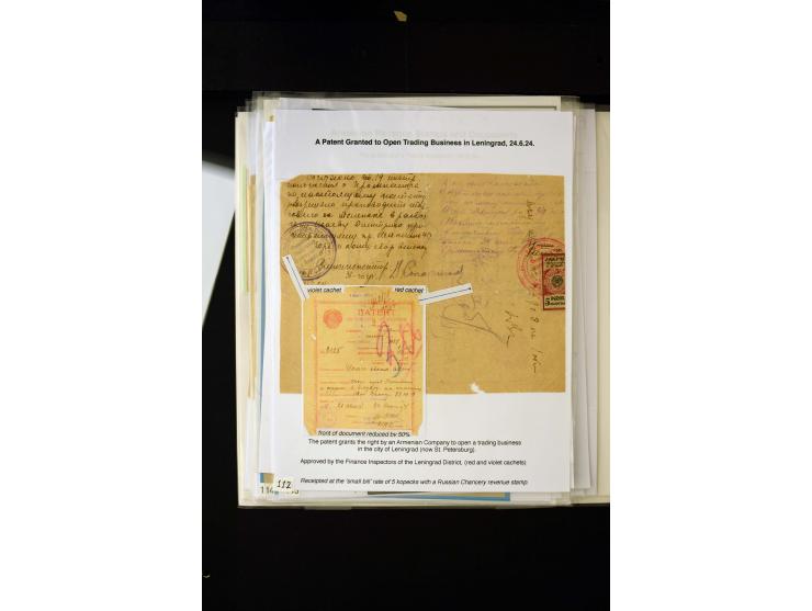 1923/41, The Dr R J Ceresa Exhibit collection of Armenian fiscal stamps and documents, comprising over 60 documents with 1923