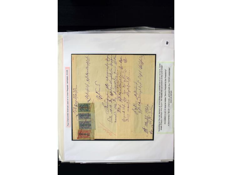 1923/41, The Dr R J Ceresa Exhibit collection of Armenian fiscal stamps and documents, comprising over 60 documents with 1923