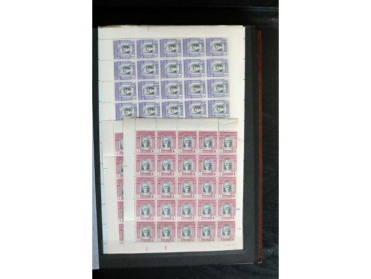 1947/49, postfrischer Bestand, dabei Bogen- und Bogenteile, dazu etwas Pakistan (SG nach Angabe des Einlieferers £ 4.900,-)