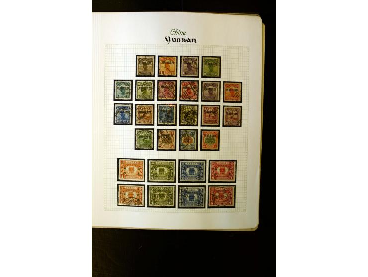 1911/42, ungebrauchte und gestempelte Sammlung mit u.a. Mandschurai Mi.-Nr. 1-20 (2), Yunnen 29-35, 36-44, Post im Tibet 1-11