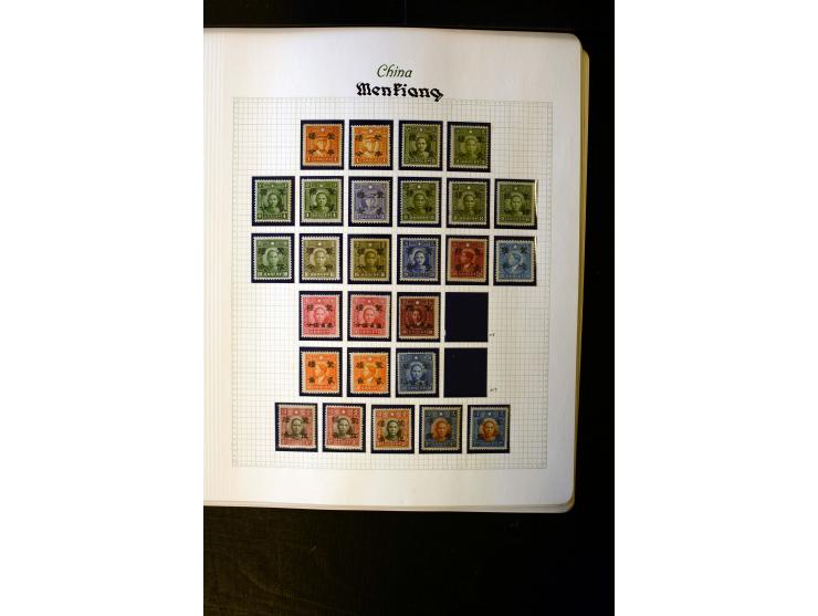 1911/42, ungebrauchte und gestempelte Sammlung mit u.a. Mandschurai Mi.-Nr. 1-20 (2), Yunnen 29-35, 36-44, Post im Tibet 1-11