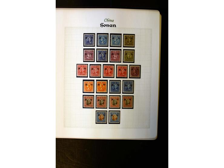 1911/42, ungebrauchte und gestempelte Sammlung mit u.a. Mandschurai Mi.-Nr. 1-20 (2), Yunnen 29-35, 36-44, Post im Tibet 1-11