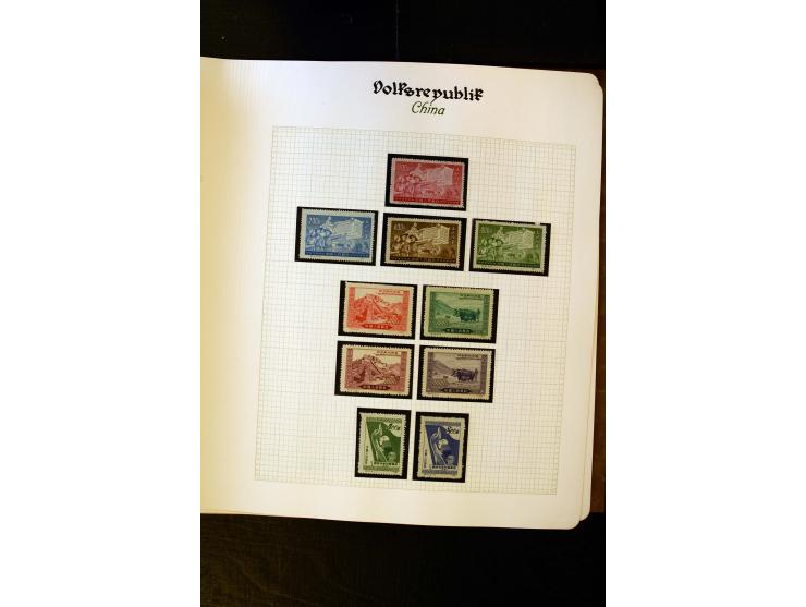 1949/58, postfrische Sammlung mit u.a. Mi.-Nr. 30, 31-34I, 35-48, 60-66, 67-76, Bl.1-6 etc., dazu Bürgerkriegsausgaben mit u.