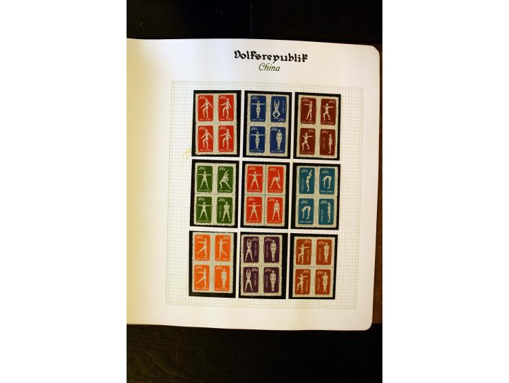 1949/58, postfrische Sammlung mit u.a. Mi.-Nr. 30, 31-34I, 35-48, 60-66, 67-76, Bl.1-6 etc., dazu Bürgerkriegsausgaben mit u.