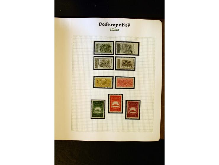 1949/58, postfrische Sammlung mit u.a. Mi.-Nr. 30, 31-34I, 35-48, 60-66, 67-76, Bl.1-6 etc., dazu Bürgerkriegsausgaben mit u.