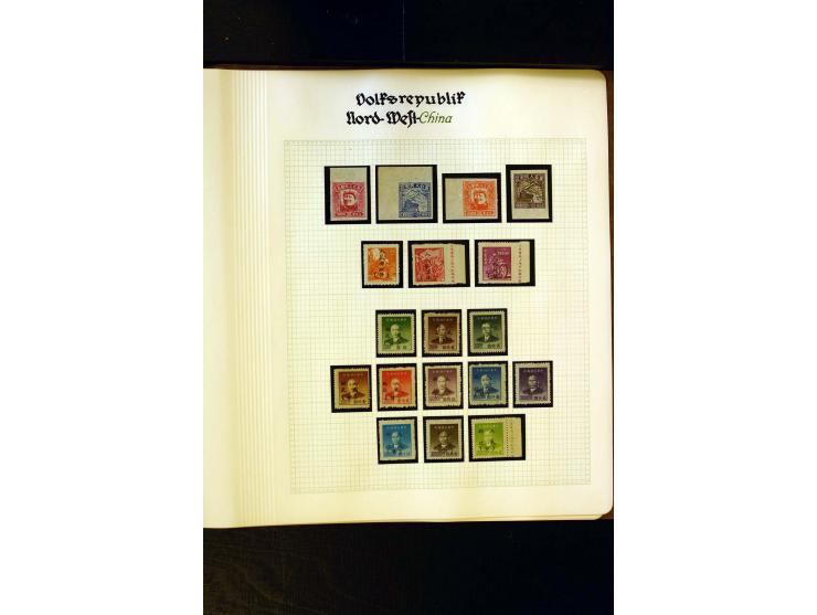 1949/58, postfrische Sammlung mit u.a. Mi.-Nr. 30, 31-34I, 35-48, 60-66, 67-76, Bl.1-6 etc., dazu Bürgerkriegsausgaben mit u.