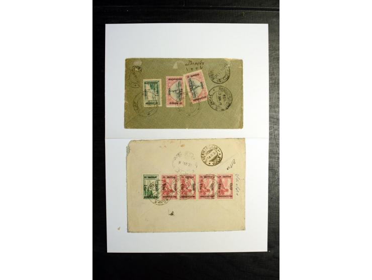 1921/22, BRITISH OCCUPATION, 24 Briefe nach Persien, dabei R-Briefe von Najap, Basrah und Kerbela, Zensuren, etc.